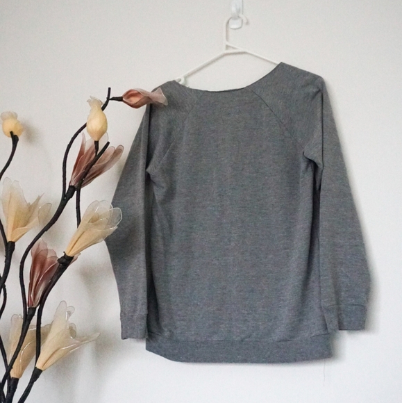 The Rolling Stones Grey Scoop Neck Sweater - Picture 2 of 4